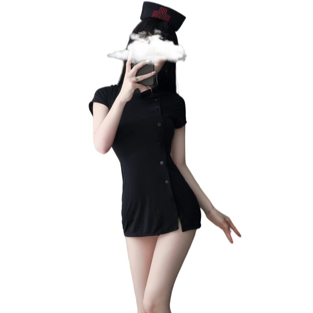 8605 Nurse Costume Sexy Nurse Outfit Halloween Cosplay Lingerie With Socks